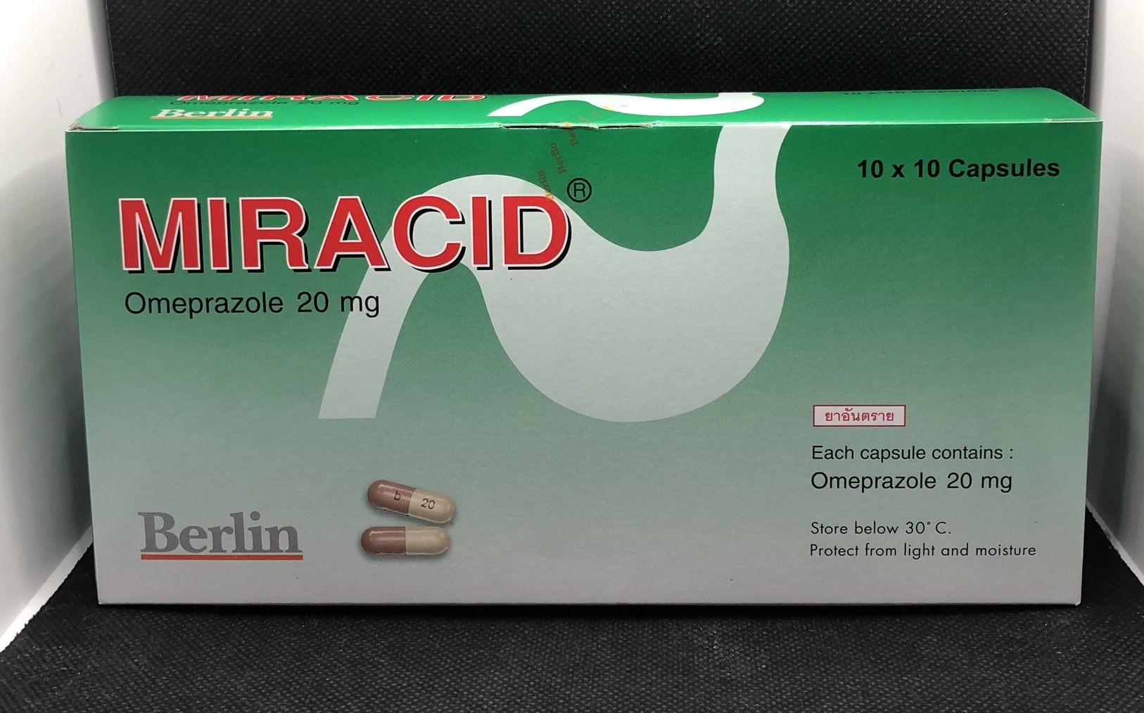 MIRACID 20.MG/10X10.CAP